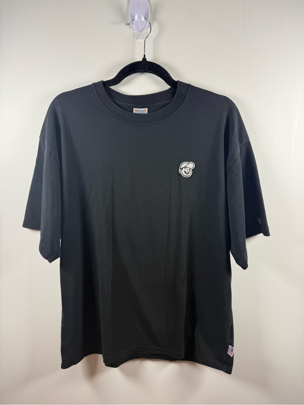 EBBETS FIELD FLANNELS | Black Boxy Shirt Size L